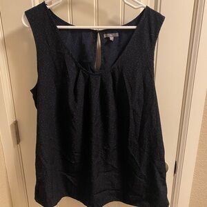 Gap XL Top black blue sleeveless shirt blouse button neck ladies 2011